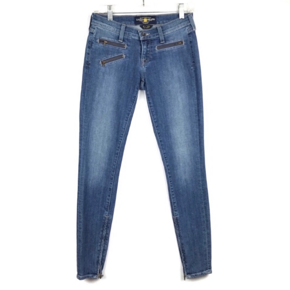 Lucky Moto Zipper Pocket Jeans | Size 4
